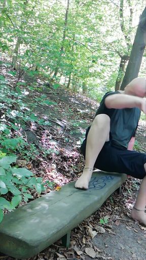 Nylon Fetish Break on the Seilbahnberg