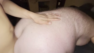 DESTROYING HIS BIG AND FAT ASS OVER AND OVER AGAIN,CREAMPIE AS FUCK
