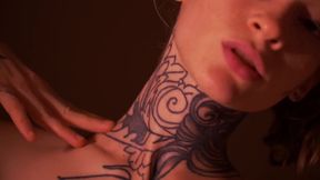 Cumshot on a Neck for a Cute Ginger Teen Close up