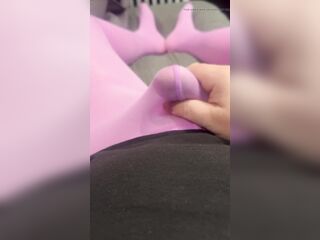 Trans Angel Lauren in Pink Hose