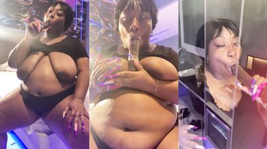 Bbw ebony big ass dick inch deep solo fuck