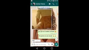 The busty girl at work gets hot talking on WhatsApp and ends up masturbating on a video call