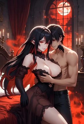 Vampire Step-Mom's Crimson Moon Seduction  Eternal Taboo Fantasy