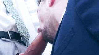 PlayingMen.com - Doctor Sir Peter's long cock welcomed by suited Drew Dixon