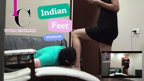 Desi Ignored Foot Worship - Lucky Slave Worshipping
