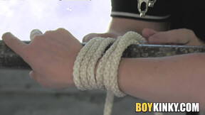 ”Justin Tiempo has his prick throbbing & licking precum from his masters c”