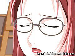Anime with guy enjoying two busty gals