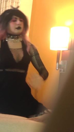 Goth Sissy Jade Madison Deepthroating Dick - Compilation 7