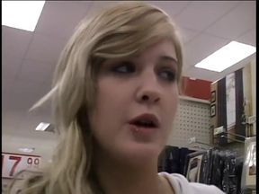 Hot skinny chick gets her mouth filled with cock and cum in the sun