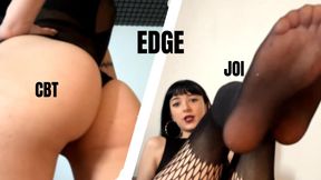 RUIN your orgasm! Bratty Edge & Goon JOI with CBT *Teasing my Ass, Feet & Body in Nylon*