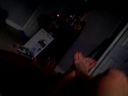 Gorgeous Feet and Painted Toes W A niice Cock 👿👽🙈