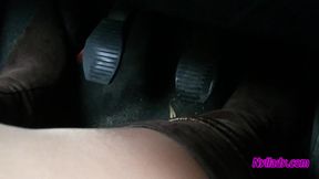 Nyllady Driving Her Red Punto in High-heeled Boots