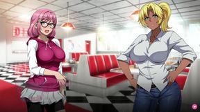 Futanari monster cock stuffed in double penetration creampie threesome hentai game
