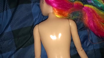 28 Inch Rainbow Hair Barbie Doll Back