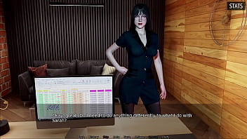 Curvy 3D babe gets her big tits milked and fucked in animated hentai game