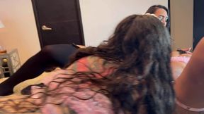 our friend is a tranny girl and we play with her cock and ass