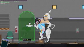 Shemale crushes girl in Hentai game cum drenched mess