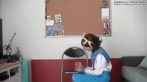 Crossdress cosplay Haruhi pleasure chair