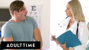Naughty Doctor Emma Hix Sucks Her Patients Cock After Catching Him Jerking Off!