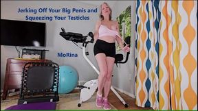 Jerking Off Your Big Penis and Squeezing Your Testicles - MoRina virtual handjob and masturbation