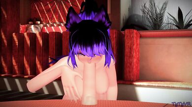 VR dildo blowjob anime hentai lewdtuber tytyvr