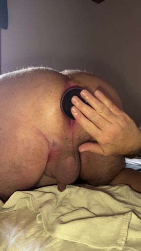 Grandpa Fucking with a Dildo and Sucking Sound