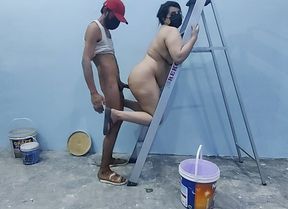 Desi Bhabhi Fucked by Painter in Home
