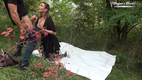 behind the scenes of nympho wife julia north quick anal fuck in the forest