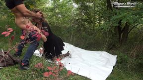 behind the scenes of nympho wife julia north quick anal fuck in the forest