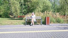 relax on the bench(discreet masturbation)