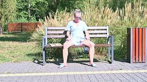 relax on the bench(discreet masturbation)