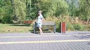 relax on the bench(discreet masturbation)