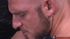 Muscular hunks fist fuck and masturbate after wrestling