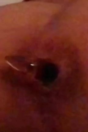 Glass Toy Fully Inside My Ass!