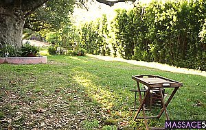 Amazing teen satisfied a naive friend after passion body massage