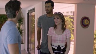 Petite girl with a cute face does not mind two dicks