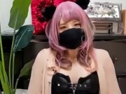 【個撮】猫耳ピンク髪で女装して雑談配信してみた
