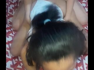 Real sex I arrive and find my wife having sex with the neighbor and I join in the fun and we have a threesome.