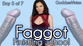 Day 5 Faggot Finishing School Cock Sucker Training for Straight Guys with Goddess Vivien Make Me Bi Fantasy sissification sissy training imposed bi