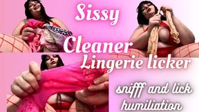 SISSY CLEANER LINGERIE LICKER