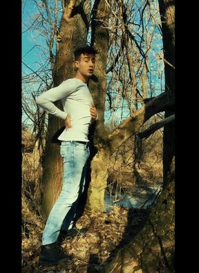 Skinny Twink Belly Is Growing Like Pregnant Outdoor - Belly Inflation