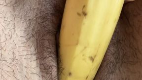 Hairy Horny Banana Fucking