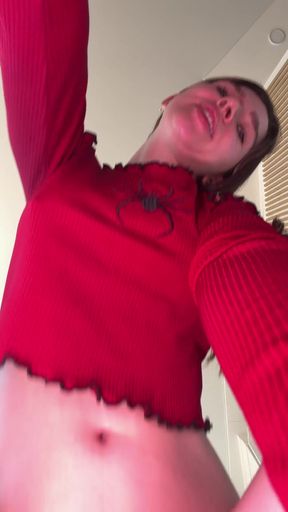 Dancing in red top
