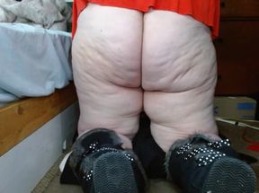 fat sissy pig playing on the floor like it should be
