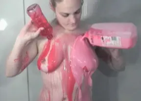 Danni covers her curves with syrup