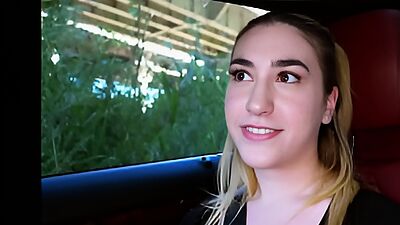 19 Year-old submissive drinks piss in woods, then crawls to the farm for her domination session