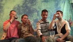 Gay foursome anal party
