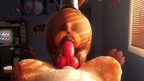 Furry dragon gets wild in POV animation with intense deep action