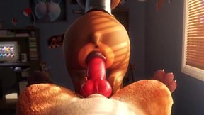 Furry dragon gets wild in POV animation with intense deep action