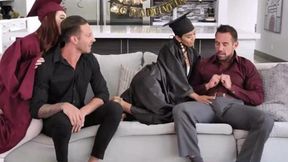 Double Penetration: Dad & Quinton Swap Daughters Danni Rivers & Jada Koi For Graduation Pleasure